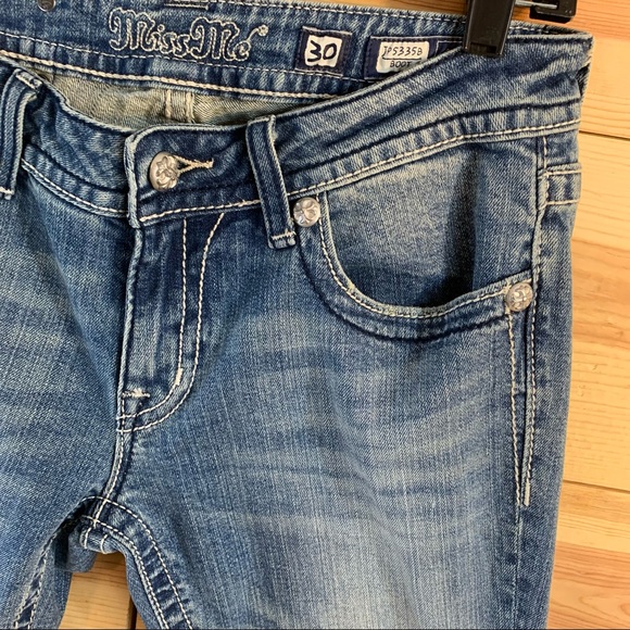 Miss Me JP5335B Boot cut light blue jeans size 30 - Picture 6 of 15